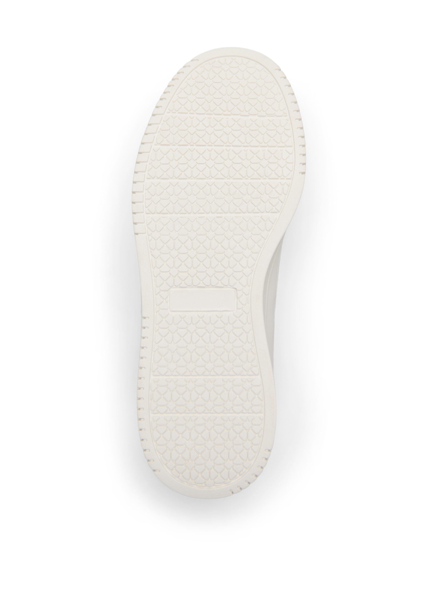 Zizzifashion Wide fit - Faux leather trainers with stitch detailing, White, Packshot image number 4