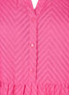 Textured short dress with a ruffle collar, Magenta, Packshot image number 2