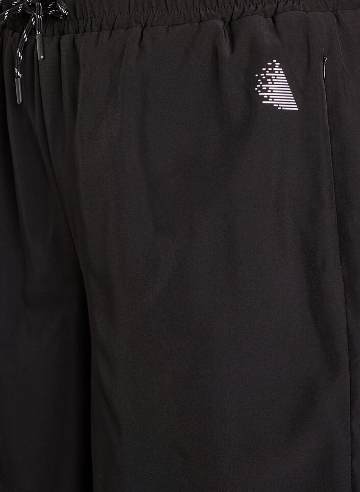 Training shorts with inner shorts and a phone pocket, Black, Packshot