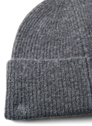 Knitted beanie with wool, Grey, Packshot image number 2