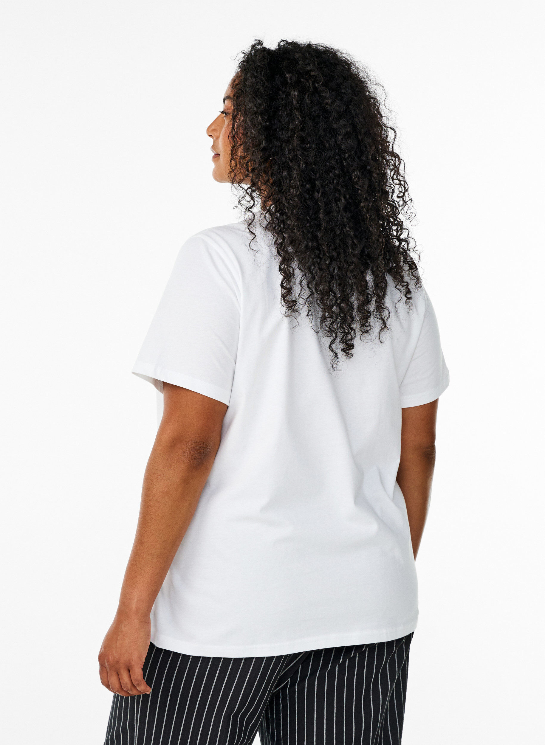 ZizzifashionOrganic cotton T-shirt with citrus motif, White, Model image number 1