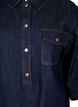 Denim dress with large pockets and 3/4 sleeves, Blue, Packshot image number 2