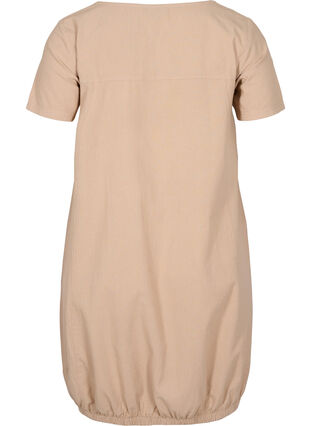 Short sleeve cotton dress, Light Taupe, Packshot image number 1