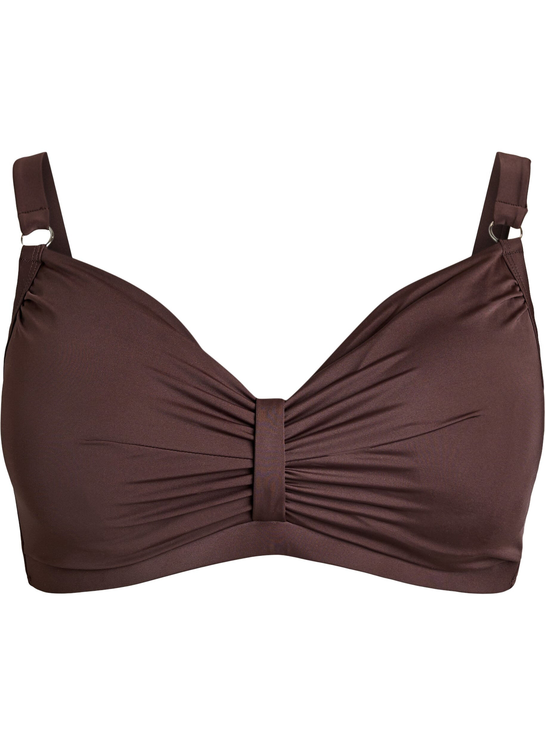 Underwire bikini bra with draping