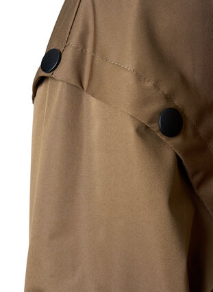 Windproof parka jacket with adjustable waist, Teak, Packshot image number 2