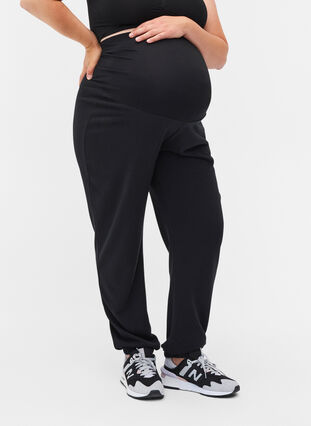 Maternity sweatpants, Black, Model image number 2