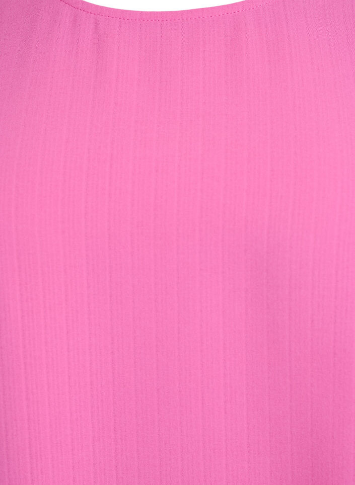Short-sleeved blouse with round neck, Pink, Packshot image number 2