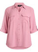 FLASH - Shirt with chest pockets and 3/4 sleeves, Rose, Packshot image number 0
