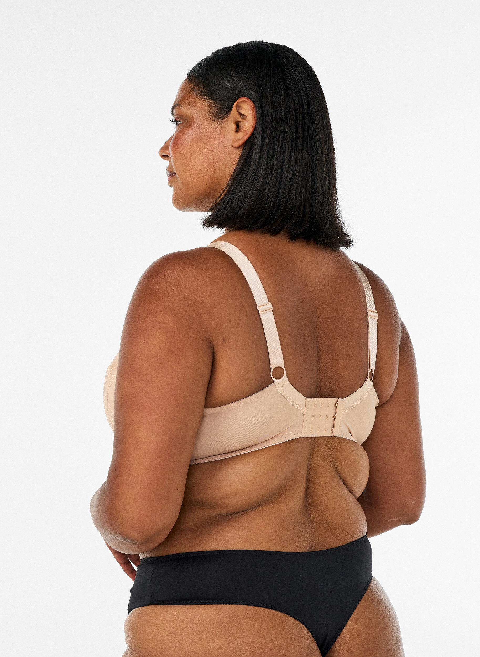 ZizzifashionPadded lace bra with underwire, Beige, Model image number 2