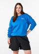 Sweatshirt with text print, Blue, Model image number 0