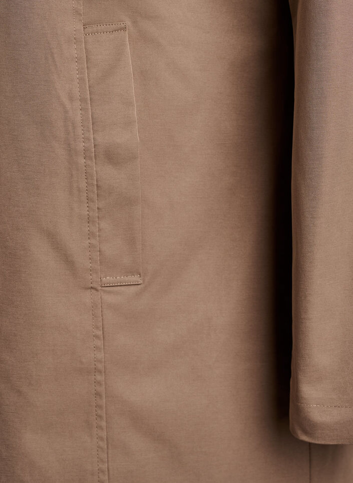 Transitional jacket with pockets and a high collar, Brown, Packshot image number 3