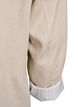 Blazer in linen and viscose with lapels and pockets, Beige, Packshot image number 3