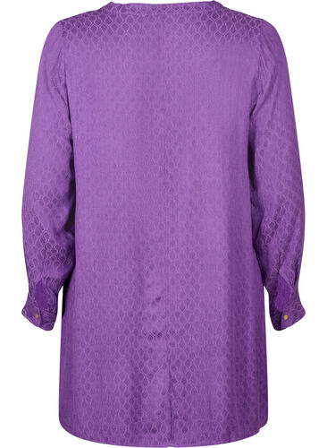 Viscose tunic with tone-on-tone pattern, Lavender Violet, Packshot image number 1