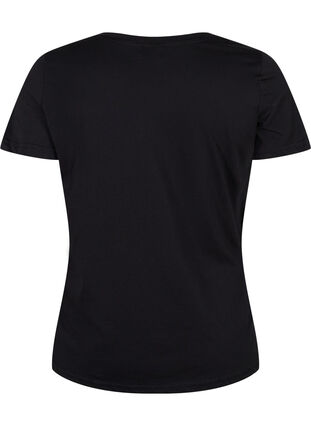 Christmas t-shirt in cotton, Black Loading, Packshot image number 1