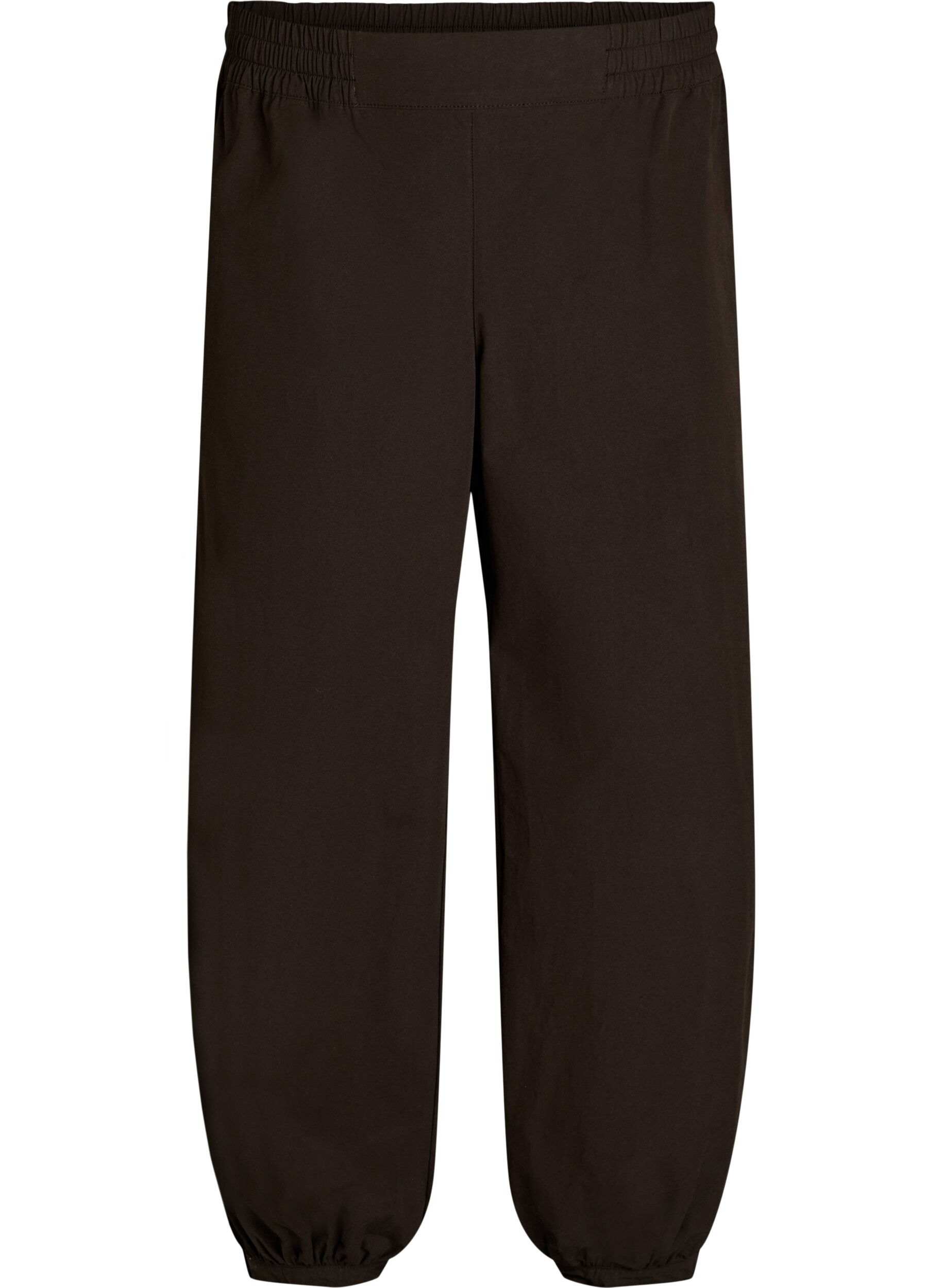 High-waisted cotton balloon trousers