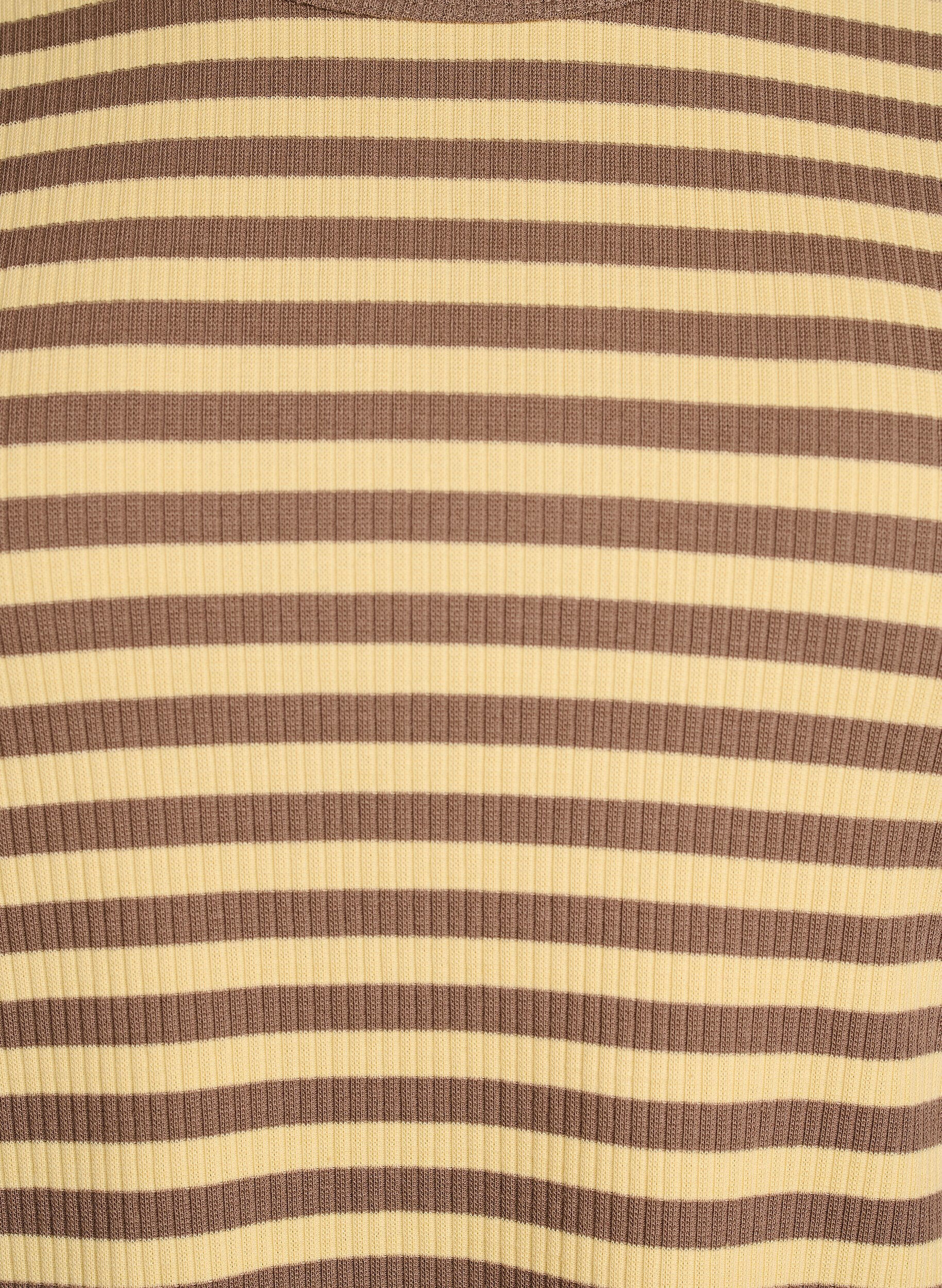 Zizzifashion Striped blouse with long sleeves, Brown, Packshot image number 2