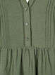FLASH - Short dress with pleats and long sleeves, Green, Packshot image number 2