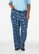 Gemma high-waisted floral jeans, Blue, Model image number 2