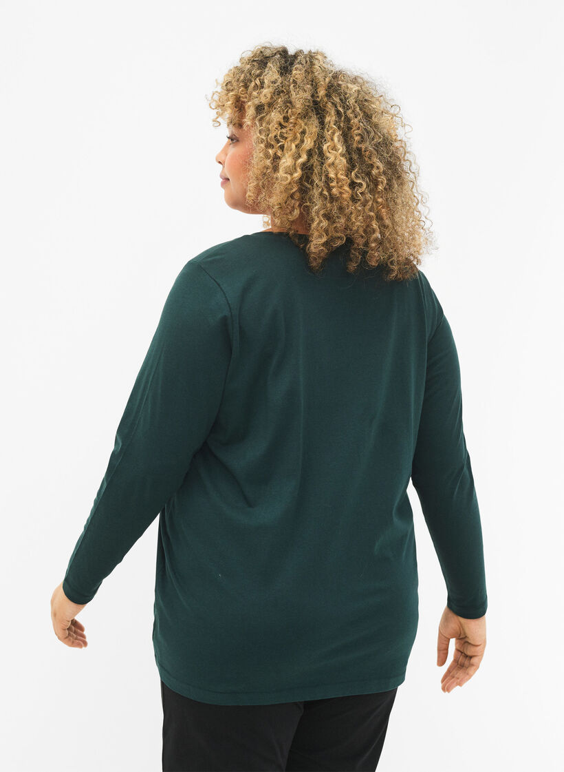 Cotton nightshirt with text print, Scarab, Model image number 1