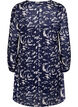 Long-sleeved dress with V-neck and print, Blue Leaf AOP, Packshot image number 1