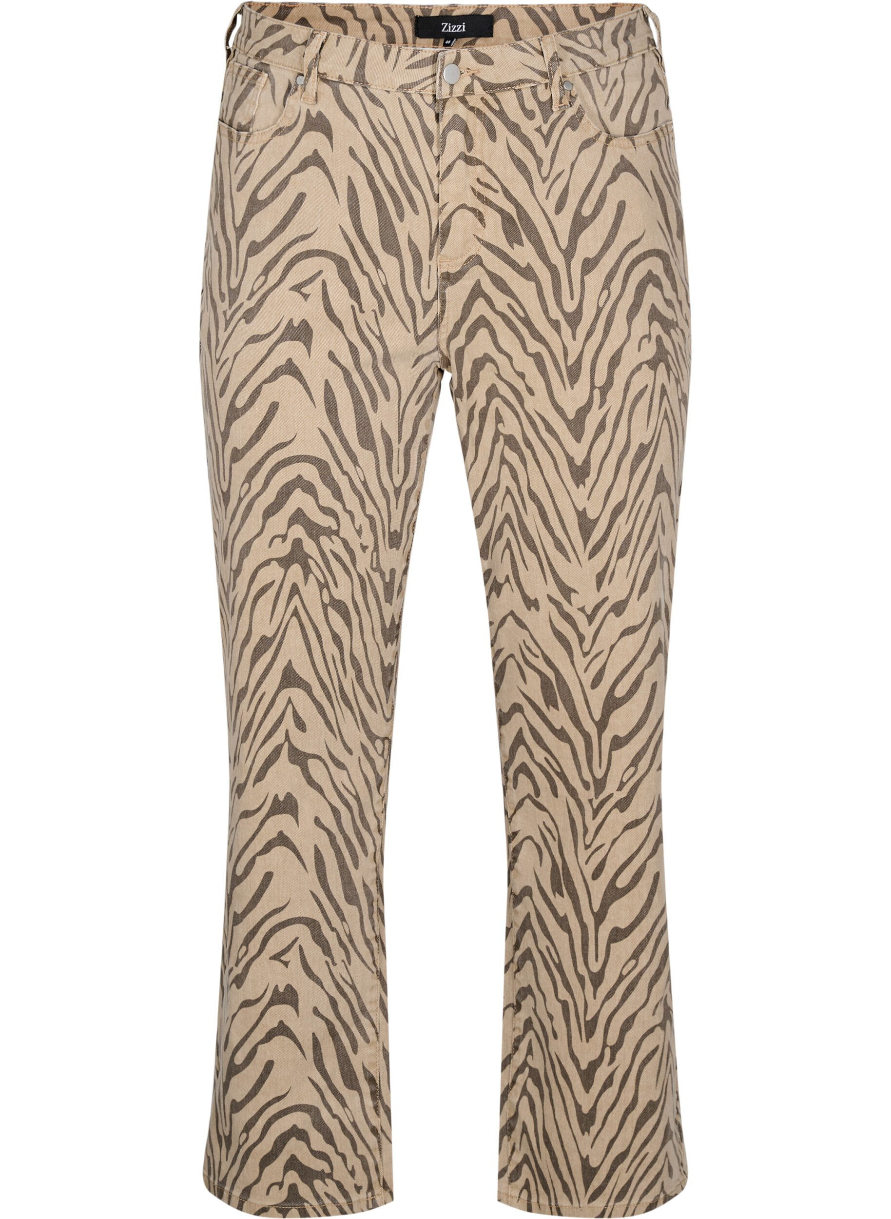 Regular fit jeans with zebra print