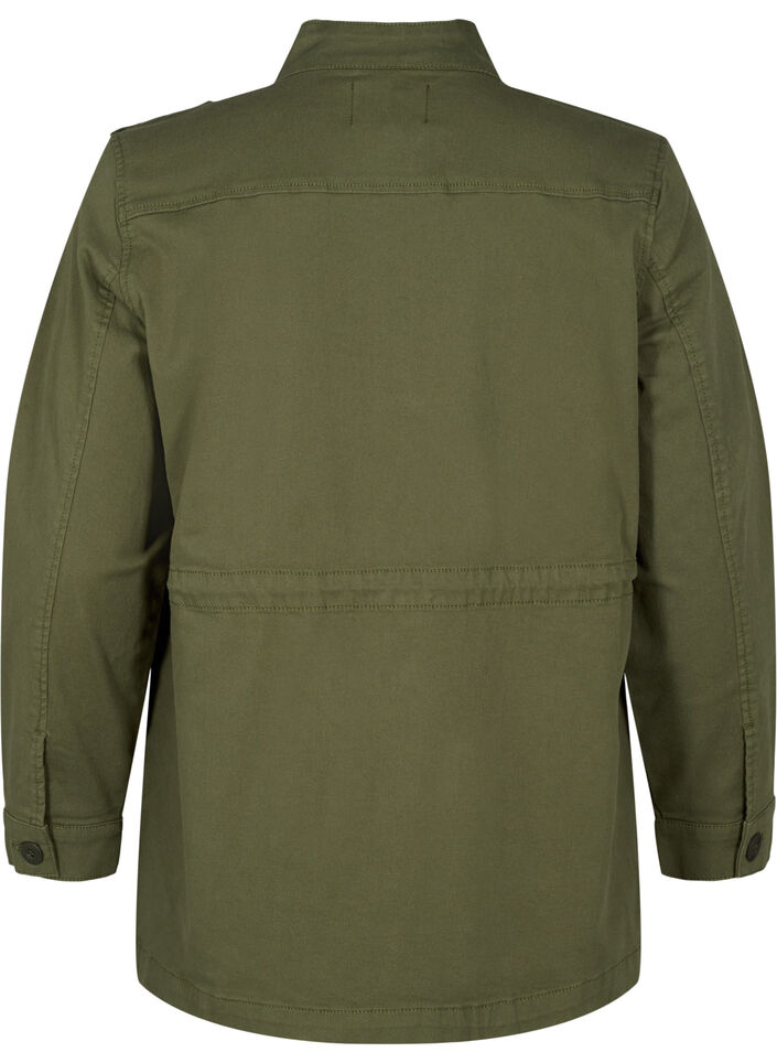 Canvas jacket with pockets, Thyme, Packshot image number 1