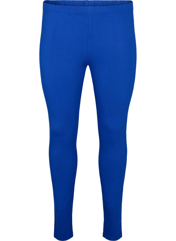 Basic leggings with extra length, Blue, Packshot image number 0