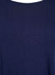 Solid coloured blouse with long sleeves, Blue, Packshot image number 2