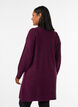 Short knitted dress with a V-shaped textured pattern, Red, Model image number 2