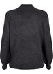 Knitted blouse with bow detail, Dark Grey White Mel., Packshot image number 1