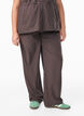 Sporty trousers with a high waist and straight legs, Brown, Model image number 2