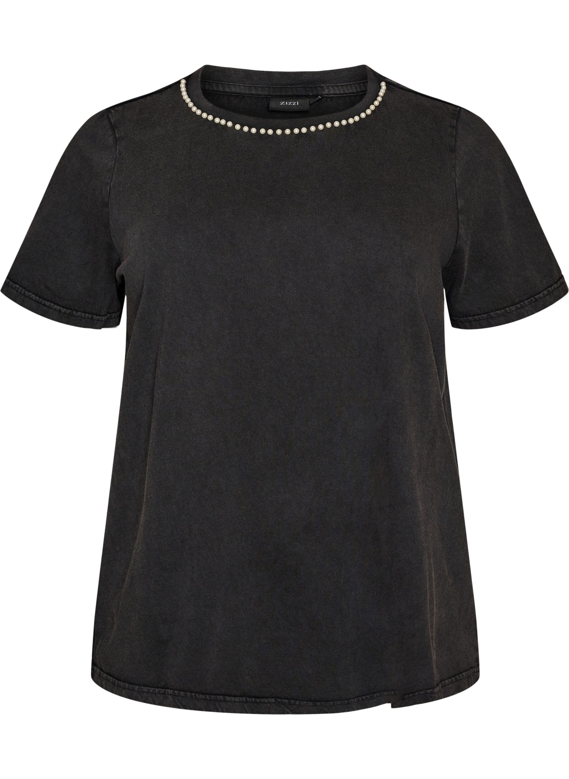 ZizzifashionOrganic cotton graphic T-shirt, Grey, Packshot image number 0