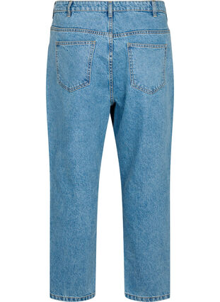 Cropped Mille jeans with high waist, Light blue denim, Packshot image number 1