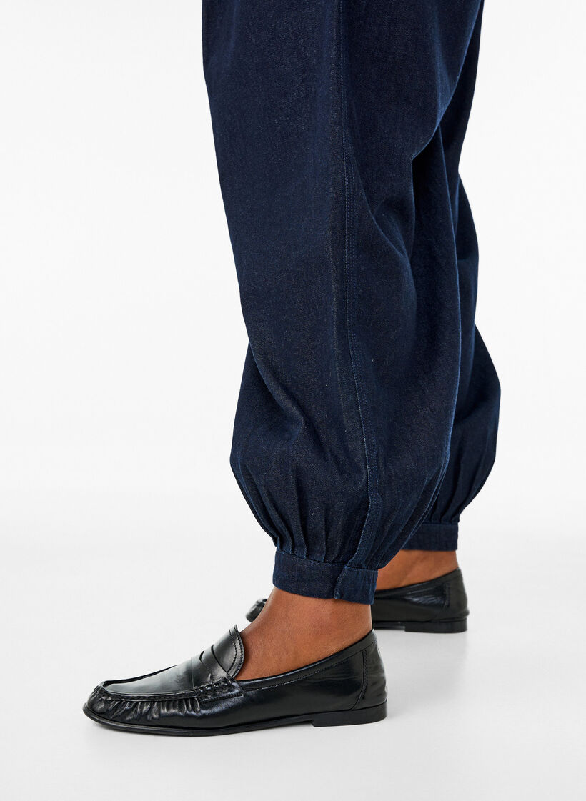 High waist balloon jeans, Blue, Model image number 2