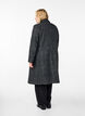 Long wool coat with herringbone pattern, Dark Grey Melange, Model image number 1