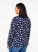 Blouse with long sleeves and floral print, Blue, Model image number 2