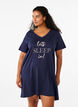 Organic cotton nightgown with v-neck, Blue, Model image number 0