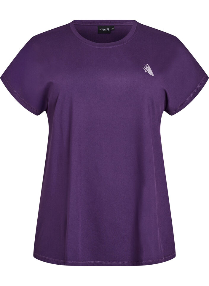 Solid-coloured training T-shirt, Purple, Packshot image number 0