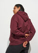 Hoodie with chest print, Red, Model image number 2