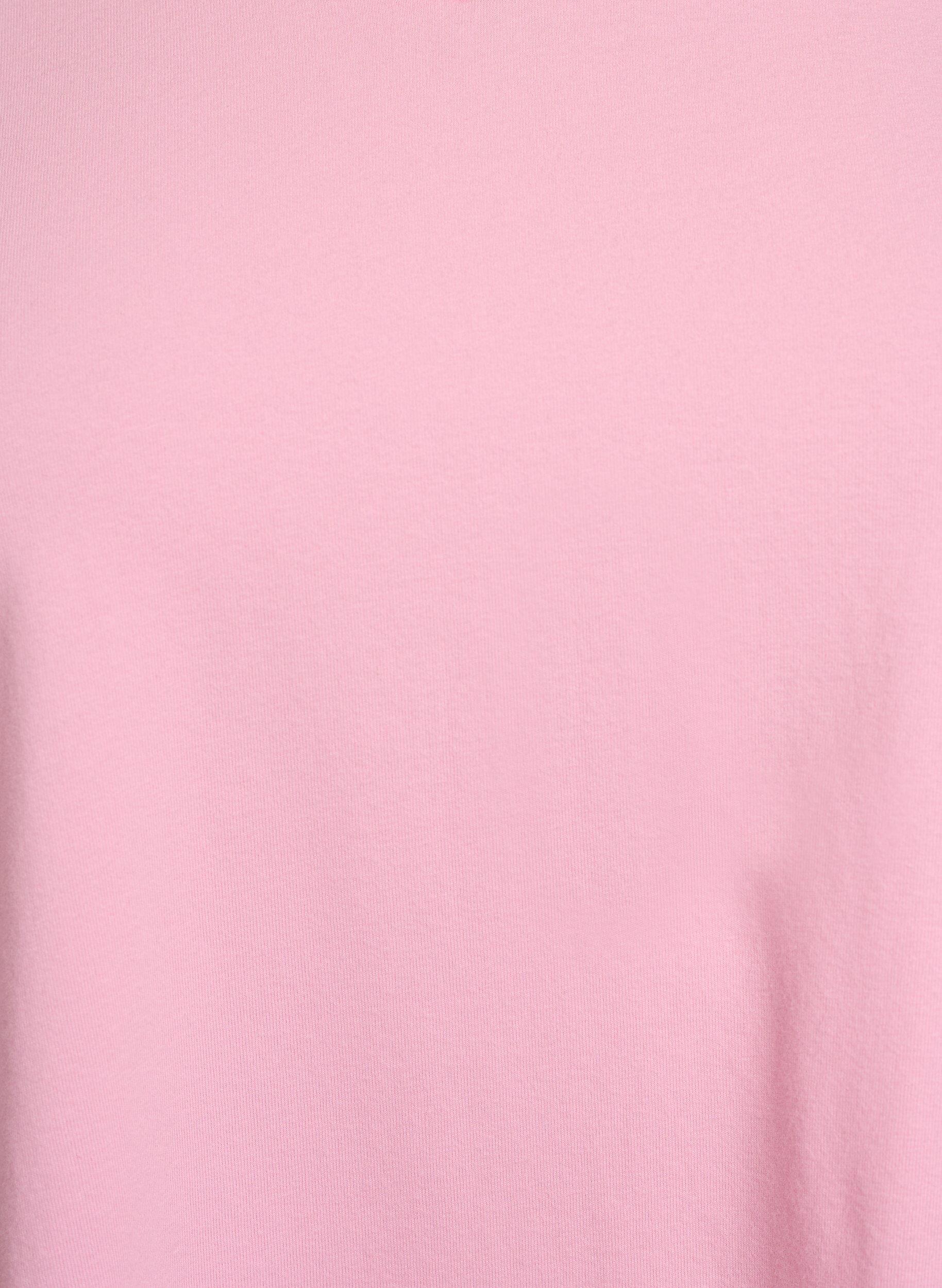 ZizzifashionSolid coloured basic t-shirt in cotton, Rose, Packshot image number 2