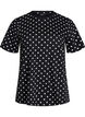 Polka dot cotton T-shirt, Black, Packshot image number 0