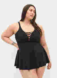 Swimming dress with string details, Black, Model