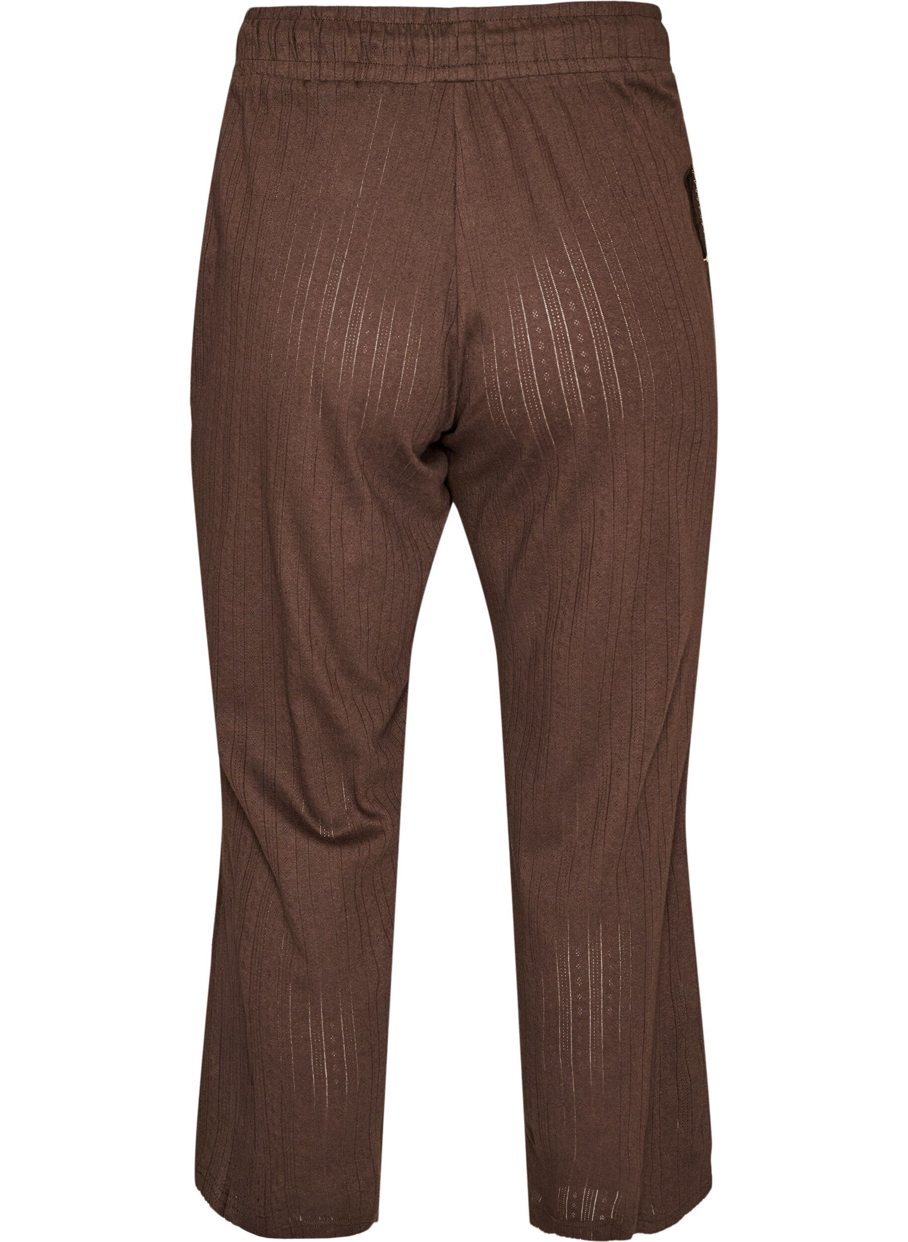 ZizzifashionOrganic cotton pyjama bottoms with eyelet embroidery, Brown, Packshot image number 1