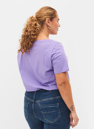 2-pack basic cotton t-shirt, Paisley Purple/Navy, Model image number 1