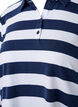 Long-sleeved polo shirt with stripes, Blue, Packshot image number 2