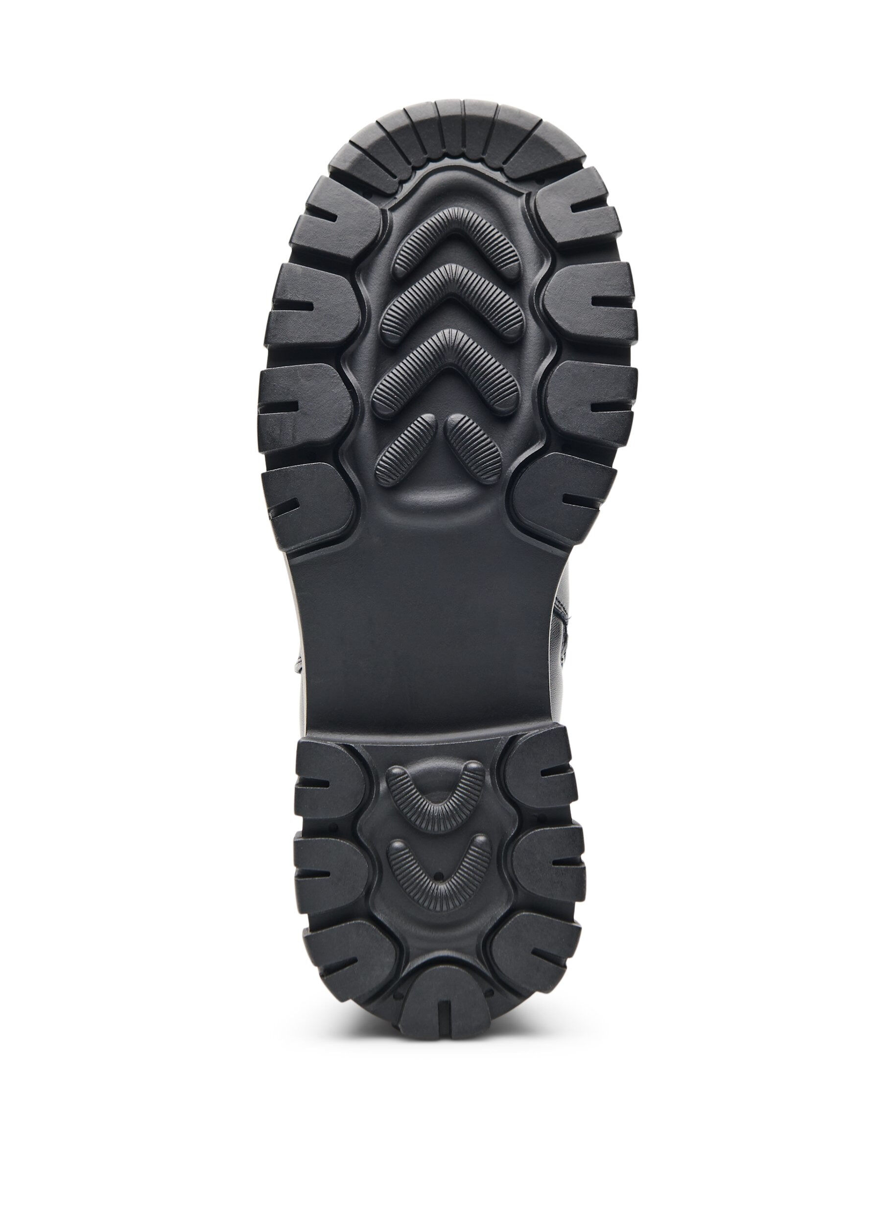 Zizzifashion Wide fit - Chunky leather Chelsea boots with zip, Black, Packshot image number 5