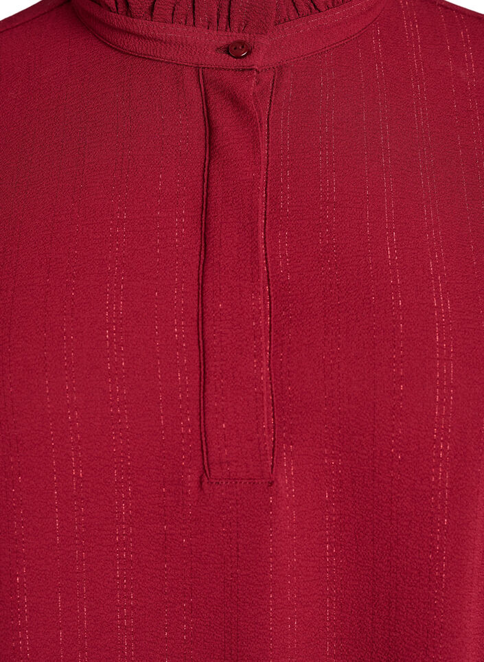 Short dress with ruffles and glitter, Dark Bordeaux, Packshot image number 2