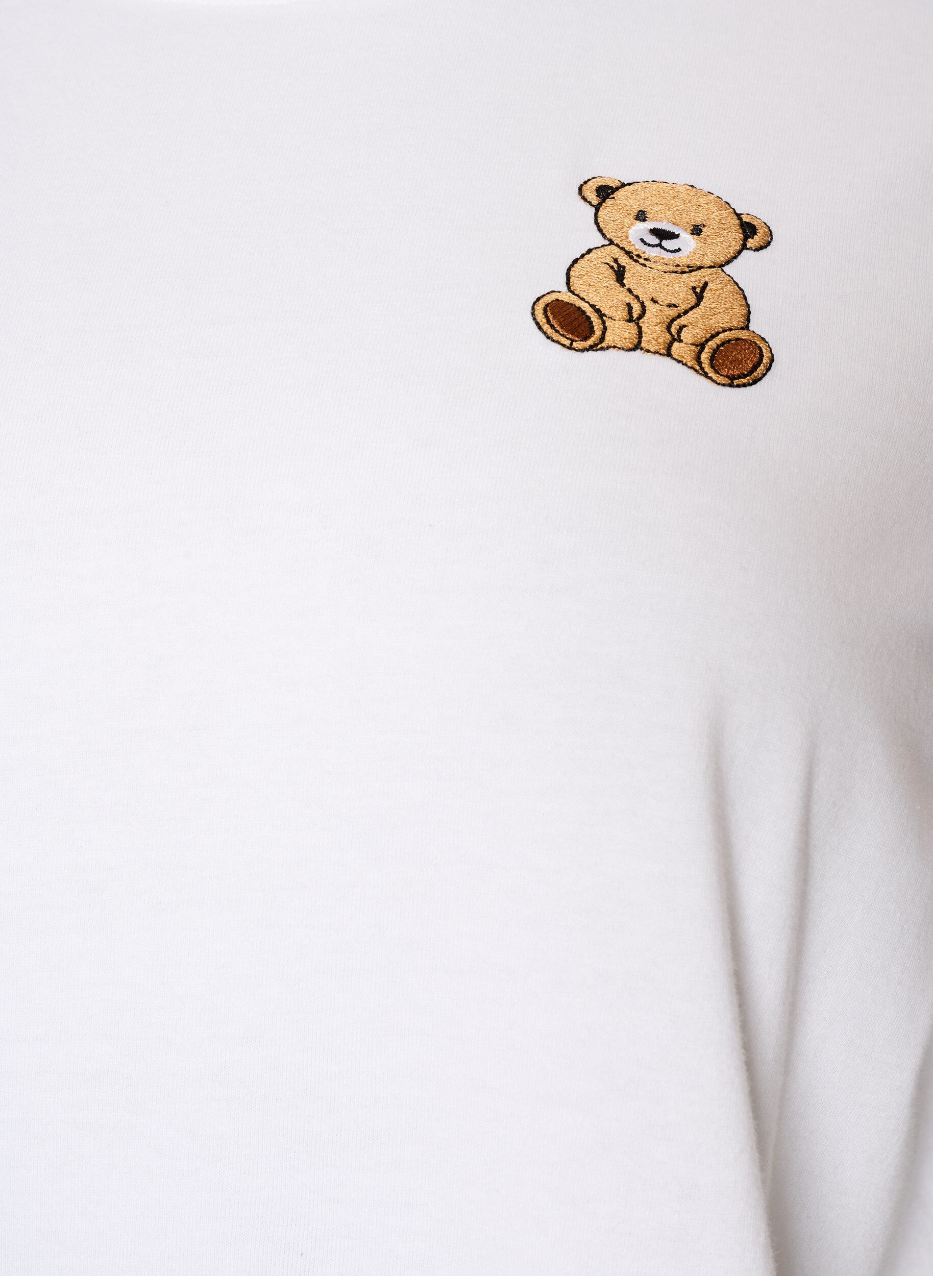 ZizzifashionOrganic cotton T-shirt with teddy bear motif, White, Packshot image number 2