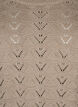 Long-sleeved knit blouse with an openwork pattern, Desert Taupe, Packshot image number 2