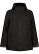 Short softshell jacket with pockets, Black, Packshot image number 0
